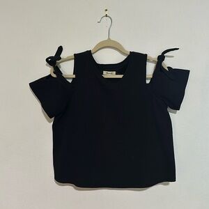 Madewell Cold Shoulder Crop Top